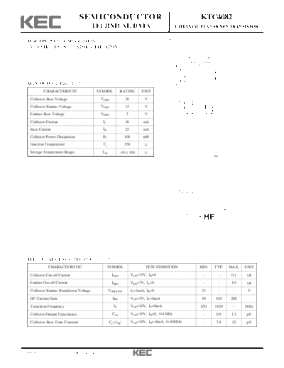 KEC ktc4082  . Electronic Components Datasheets Active components Transistors KEC ktc4082.pdf