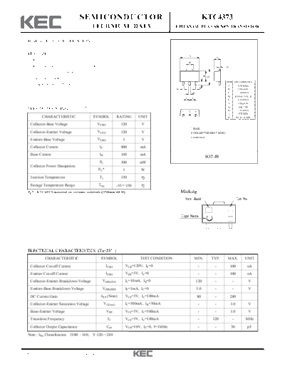 KEC ktc4373  . Electronic Components Datasheets Active components Transistors KEC ktc4373.pdf