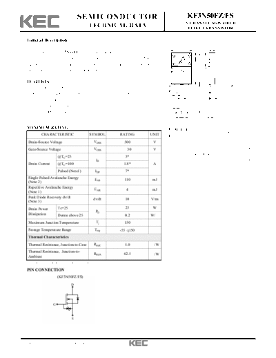 . Electronic Components Datasheets kf3n50fz-fs  . Electronic Components Datasheets Active components Transistors KEC kf3n50fz-fs.pdf