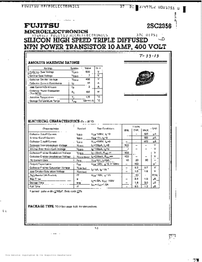 . Electronic Components Datasheets 2sc2356  . Electronic Components Datasheets Active components Transistors Fuji 2sc2356.pdf