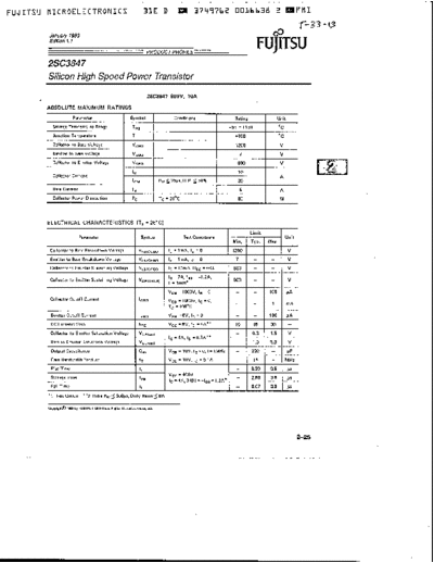 Fuji 2sc3847  . Electronic Components Datasheets Active components Transistors Fuji 2sc3847.pdf