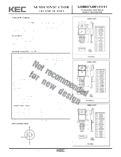 KEC khb011n40f1  . Electronic Components Datasheets Active components Transistors KEC khb011n40f1.pdf