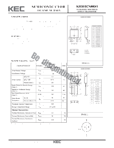 . Electronic Components Datasheets khb1d2n80d i  . Electronic Components Datasheets Active components Transistors KEC khb1d2n80d_i.pdf