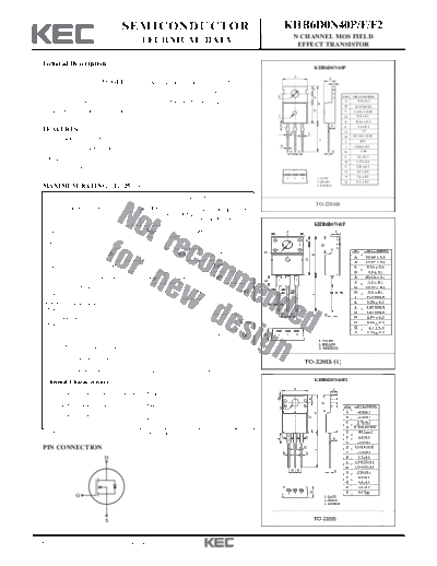 KEC khb6d0n40p f f2  . Electronic Components Datasheets Active components Transistors KEC khb6d0n40p_f_f2.pdf