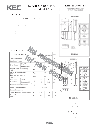 KEC khb7d0n80p1 f1  . Electronic Components Datasheets Active components Transistors KEC khb7d0n80p1_f1.pdf