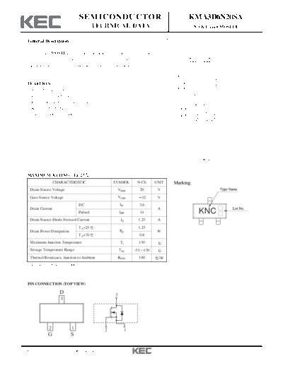 KEC kma3d6n20sa  . Electronic Components Datasheets Active components Transistors KEC kma3d6n20sa.pdf