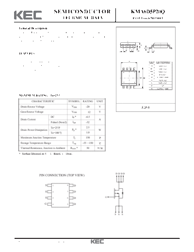 KEC kma6d5p20q  . Electronic Components Datasheets Active components Transistors KEC kma6d5p20q.pdf