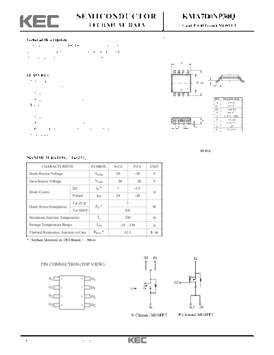 KEC kma7d0np30q  . Electronic Components Datasheets Active components Transistors KEC kma7d0np30q.pdf