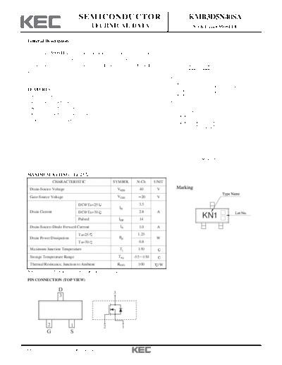 KEC kmb3d5n40sa  . Electronic Components Datasheets Active components Transistors KEC kmb3d5n40sa.pdf