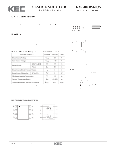 KEC kmb4d5dn60qa  . Electronic Components Datasheets Active components Transistors KEC kmb4d5dn60qa.pdf