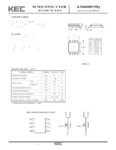 KEC kmb4d8dn55q  . Electronic Components Datasheets Active components Transistors KEC kmb4d8dn55q.pdf