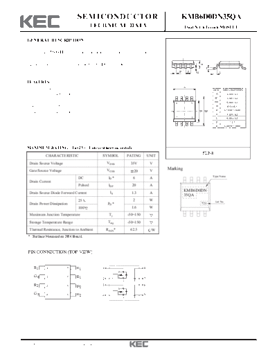 KEC kmb6d0dn35qa  . Electronic Components Datasheets Active components Transistors KEC kmb6d0dn35qa.pdf