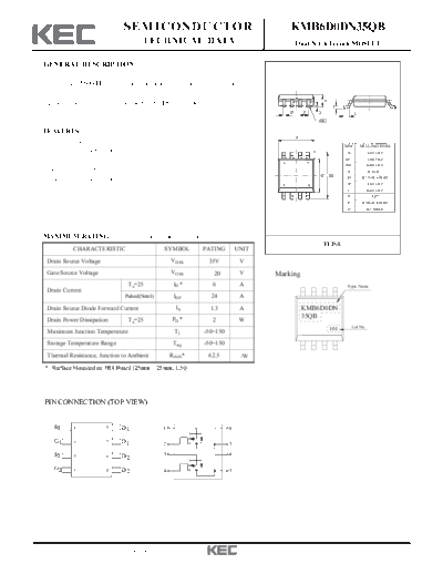 KEC kmb6d0dn35qb  . Electronic Components Datasheets Active components Transistors KEC kmb6d0dn35qb.pdf