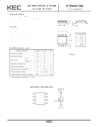 KEC kmb6d6n30q  . Electronic Components Datasheets Active components Transistors KEC kmb6d6n30q.pdf