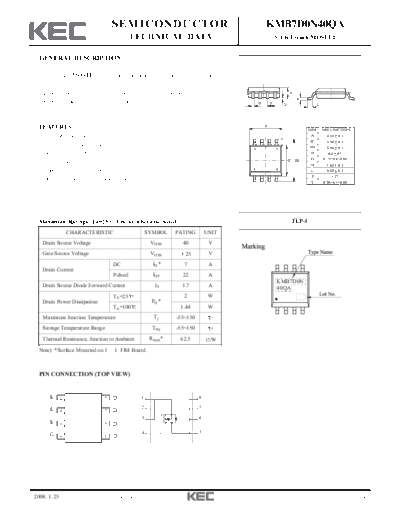 KEC kmb7d0n40qa  . Electronic Components Datasheets Active components Transistors KEC kmb7d0n40qa.pdf