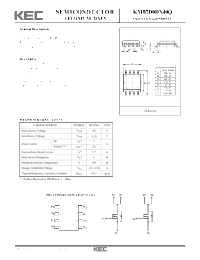 KEC kmb7d0dn40q  . Electronic Components Datasheets Active components Transistors KEC kmb7d0dn40q.pdf
