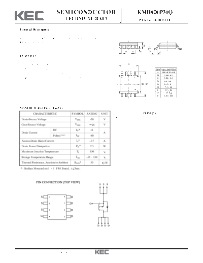 KEC kmb8d0p30q  . Electronic Components Datasheets Active components Transistors KEC kmb8d0p30q.pdf