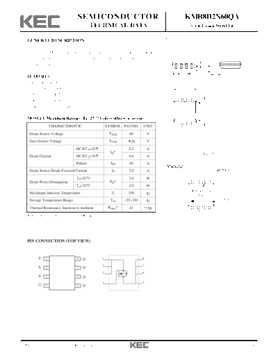 . Electronic Components Datasheets kmb8d2n60qa  . Electronic Components Datasheets Active components Transistors KEC kmb8d2n60qa.pdf
