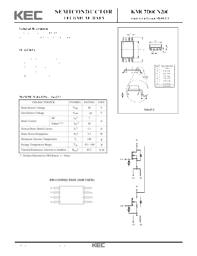 KEC kmc7d0cn20c  . Electronic Components Datasheets Active components Transistors KEC kmc7d0cn20c.pdf