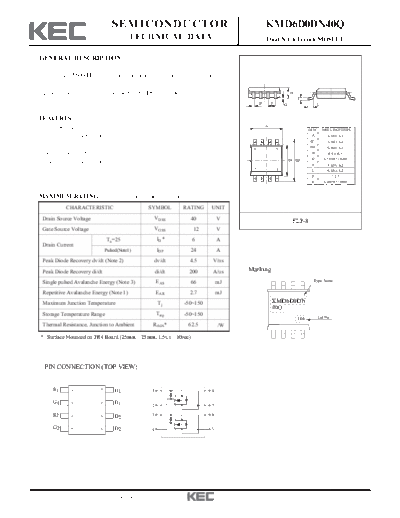 KEC kmd6d0dn40q  . Electronic Components Datasheets Active components Transistors KEC kmd6d0dn40q.pdf
