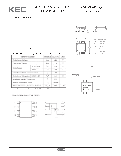 KEC kmd7d5p40qa  . Electronic Components Datasheets Active components Transistors KEC kmd7d5p40qa.pdf
