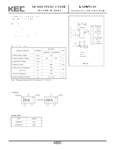 KEC kn2907as s  . Electronic Components Datasheets Active components Transistors KEC kn2907as_s.pdf