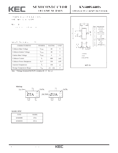 KEC kn4400s kn4401s  . Electronic Components Datasheets Active components Transistors KEC kn4400s_kn4401s.pdf
