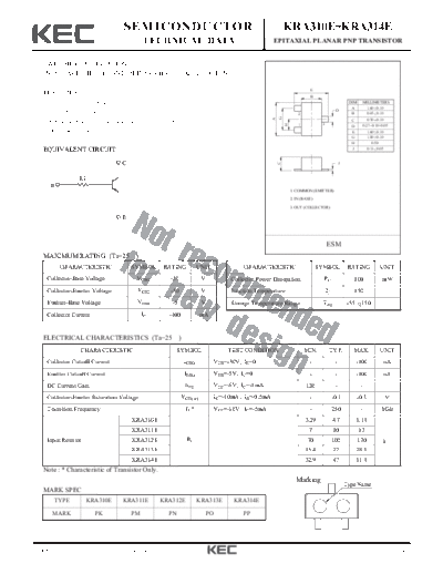 KEC kra311e  . Electronic Components Datasheets Active components Transistors KEC kra311e.pdf