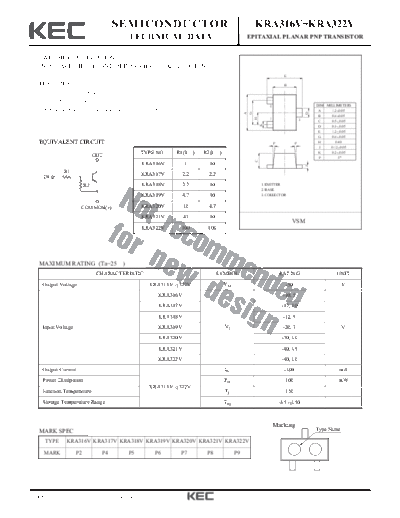 KEC kra317v  . Electronic Components Datasheets Active components Transistors KEC kra317v.pdf