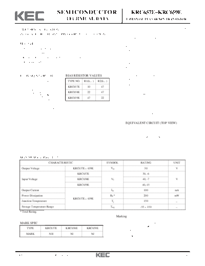 KEC krc657e 659e  . Electronic Components Datasheets Active components Transistors KEC krc657e_659e.pdf