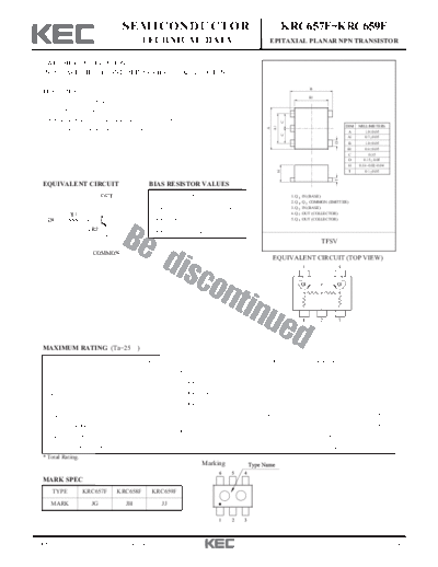 . Electronic Components Datasheets krc658f  . Electronic Components Datasheets Active components Transistors KEC krc658f.pdf