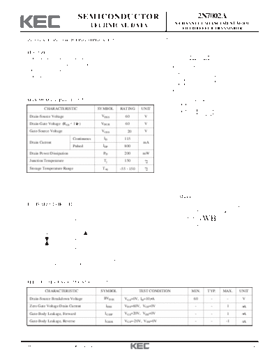 KEC 2n7002a  . Electronic Components Datasheets Active components Transistors KEC 2n7002a.pdf