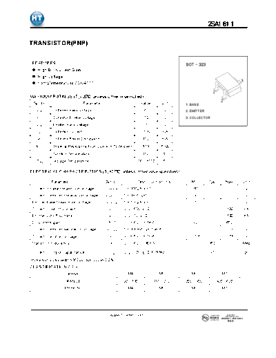 HT Semiconductor 2sa1611  . Electronic Components Datasheets Active components Transistors HT Semiconductor 2sa1611.pdf