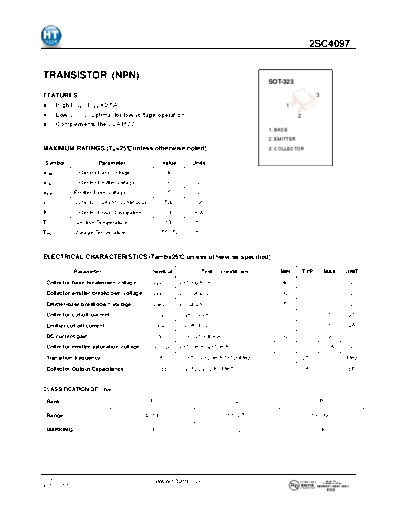 HT Semiconductor 2sc4097  . Electronic Components Datasheets Active components Transistors HT Semiconductor 2sc4097.pdf