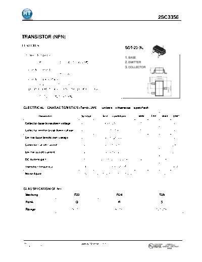. Electronic Components Datasheets 2sc3356  . Electronic Components Datasheets Active components Transistors HT Semiconductor 2sc3356.pdf