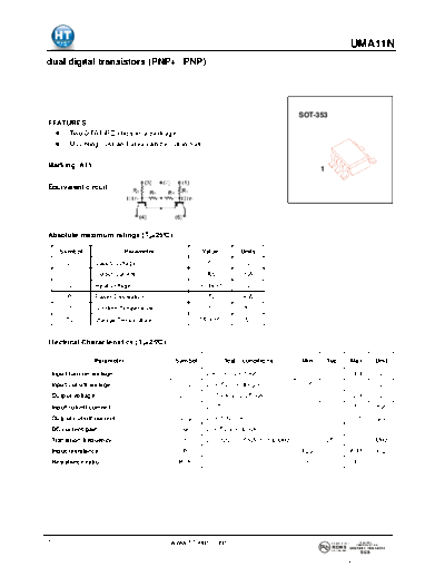 HT Semiconductor uma11n  . Electronic Components Datasheets Active components Transistors HT Semiconductor uma11n.pdf