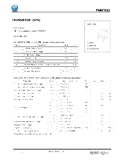 HT Semiconductor fmmt493  . Electronic Components Datasheets Active components Transistors HT Semiconductor fmmt493.pdf