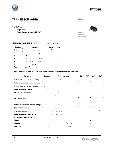 HT Semiconductor ktc3876  . Electronic Components Datasheets Active components Transistors HT Semiconductor ktc3876.pdf