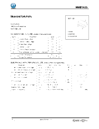 HT Semiconductor mmbta55  . Electronic Components Datasheets Active components Transistors HT Semiconductor mmbta55.pdf