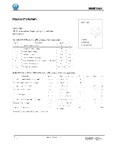 HT Semiconductor mmbta64  . Electronic Components Datasheets Active components Transistors HT Semiconductor mmbta64.pdf