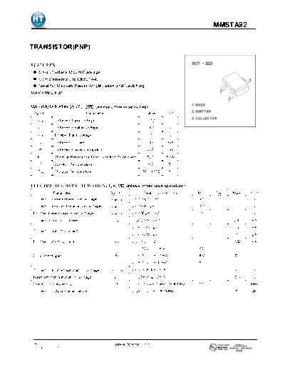 . Electronic Components Datasheets mmsta92  . Electronic Components Datasheets Active components Transistors HT Semiconductor mmsta92.pdf