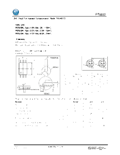 HT Semiconductor pt8822  . Electronic Components Datasheets Active components Transistors HT Semiconductor pt8822.pdf