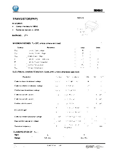 HT Semiconductor s8550  . Electronic Components Datasheets Active components Transistors HT Semiconductor s8550.pdf