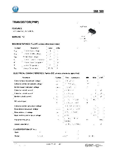 HT Semiconductor ss8550b  . Electronic Components Datasheets Active components Transistors HT Semiconductor ss8550b.pdf