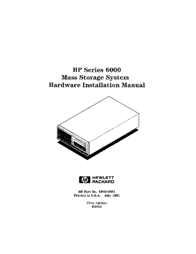 HP 5960-0884 Series 6000 Hardware Installation Jul91  HP disc scsi series_6000 5960-0884_Series_6000_Hardware_Installation_Jul91.pdf