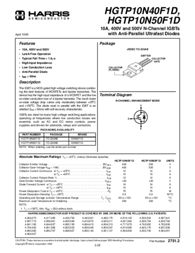Harris hgtp10n40f  . Electronic Components Datasheets Active components Transistors Harris hgtp10n40f.pdf