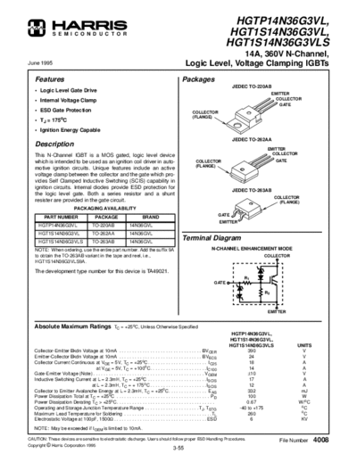 Harris hgtp14n3  . Electronic Components Datasheets Active components Transistors Harris hgtp14n3.pdf