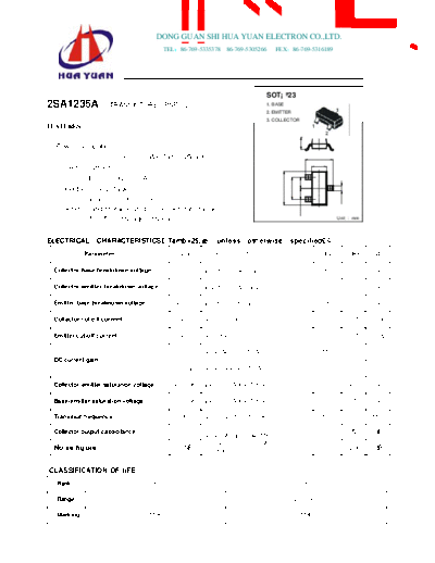 Hua Yuan 2sa1235a  . Electronic Components Datasheets Active components Transistors Hua Yuan 2sa1235a.pdf