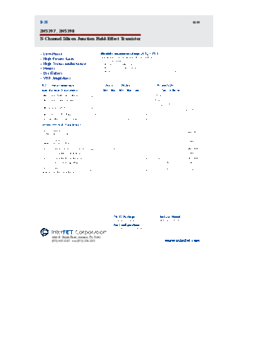 Interfet 2n5397 2n5398  . Electronic Components Datasheets Active components Transistors Interfet 2n5397_2n5398.pdf