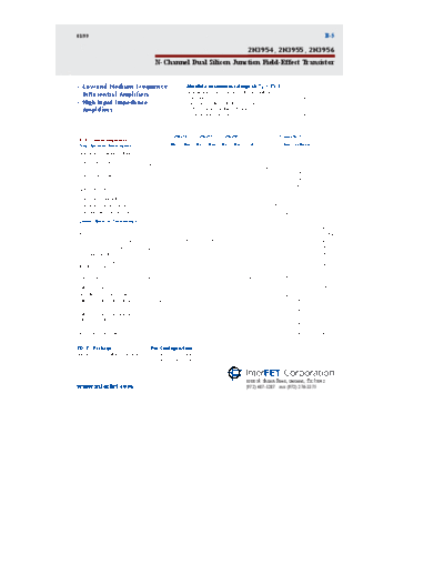 Interfet 2n3954 2n3955 2n3956  . Electronic Components Datasheets Active components Transistors Interfet 2n3954_2n3955_2n3956.pdf